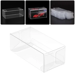 10X Stackable PVC Clear Display Case Toy Car Storage for 1/64 Scale Diecast Cars - Picture 1 of 9