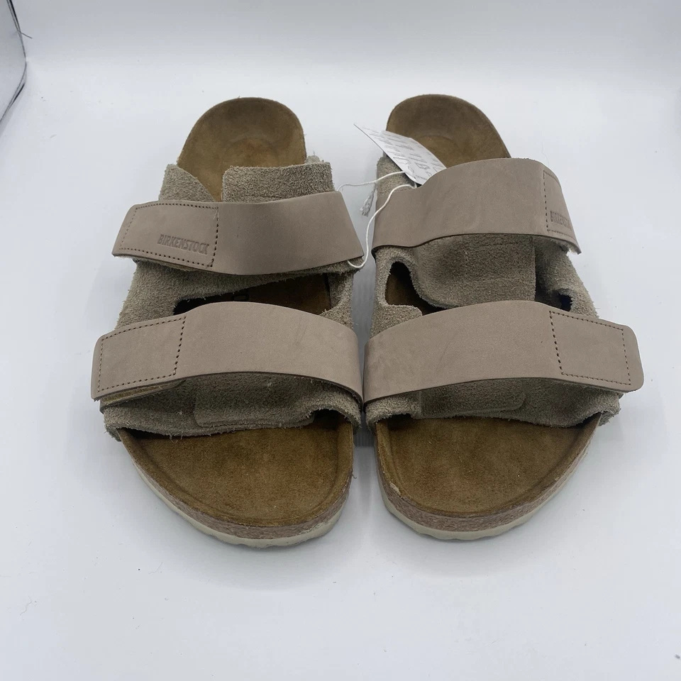 Birkenstock Uji Para Hombres Talla 43 10-10.5 EE. UU. Nuevo Cuero Gamuza Nubuck Taupe con Caja Reg Foto 1 de 4