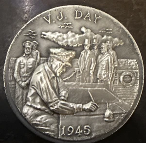 V.J. Day 1945 Longines Symphonette Vintage Coins .925 1 oz - Picture 1 of 5