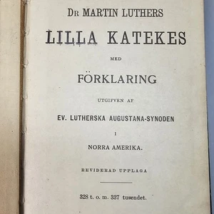 Swedish Martin Luthers Small Catechism 1902 Antique Book Religion  - Picture 1 of 15