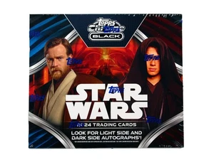 STAR WARS CHROME BLACK HOBBY BOX (TOPPS 2024) - Picture 1 of 8