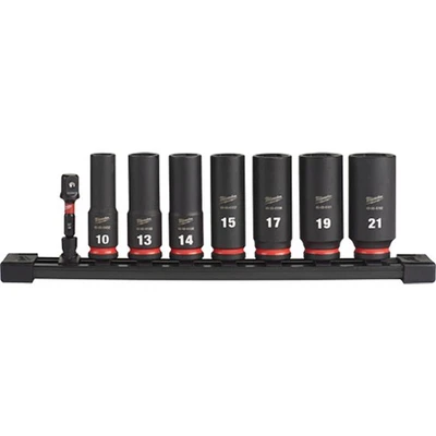 Milwaukee Shockwave Impact Duty 3/8in.-Drive 6-Point Socket Set, 8-Pc., Metric, - Image 1 of 4
