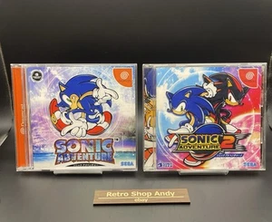 Lot 2 Sega Dreamcast Sonic Adventure 1 & 2 Tested Japan Game - Picture 1 of 24