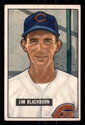 1951 Bowman #287 Jim Blackburn CREASE Reds - Image 1 of 2
