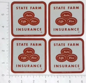 4 Lot State Farm Insurance Auto Life Fire AN-2600 LG Advertising Sticker Decals - Picture 1 of 2