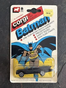 1982  (1976) Corgi  JUNIORS BATMOBILE #69 MOC  1:64 - & SEALED USA CARD - Picture 1 of 5