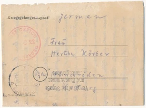 Deutschland 1946 German Civilian Internee in USA American Camp CIE 22 Regensburg - Bild 1 von 2