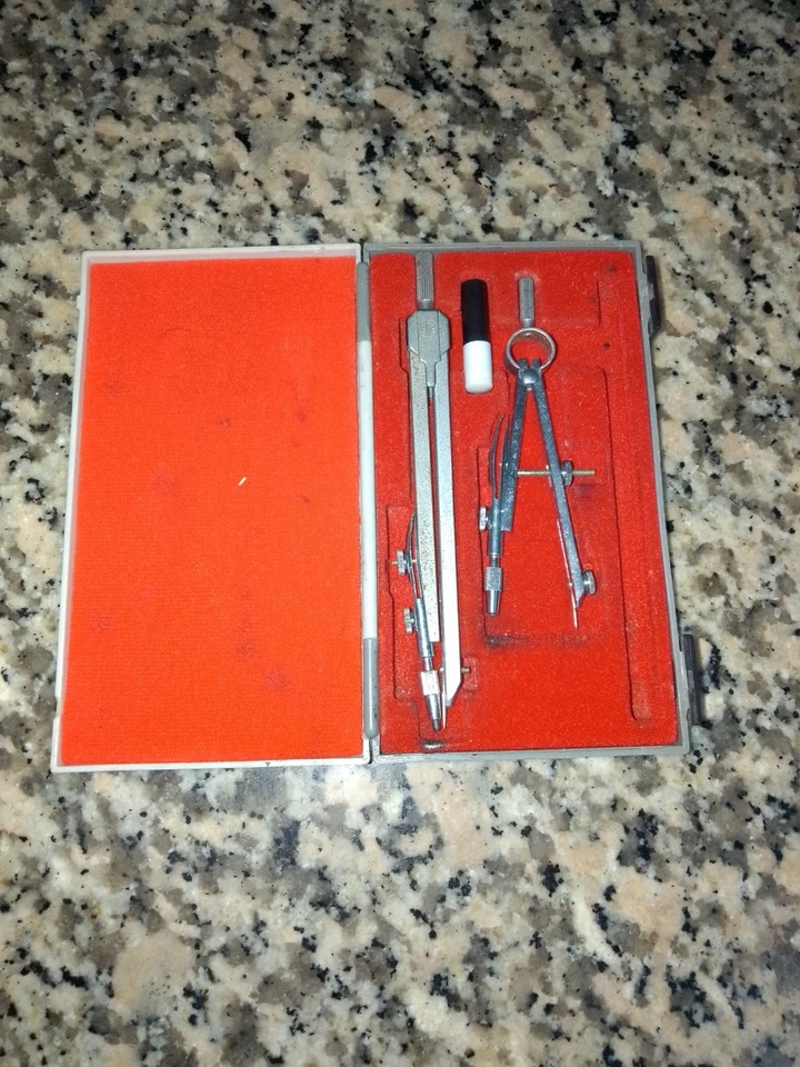 Vintage Drafting Set EDE Compass, Precision Drawing thing it's missing - Image 1 of 4