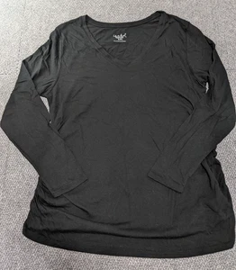 Isabel Camicia Premaman Donna XXL Manica Scoop Scollo Leggero Nero T-Shirt - Foto 1 di 9