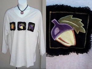 Carole Little Autumn Baumwolle Tunika Top Übergröße 1x XXL HERBST KUSCHELIG Shirt Bluse - Bild 1 von 10