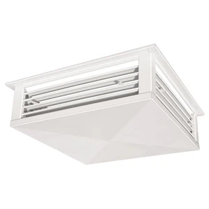 NEU GSW DF-18P 18x18x6 Tropfen Decke Diffusor Pulverbeschichtet Metall Weiß KOSTENLOSER VERSAND - Bild 1 von 12