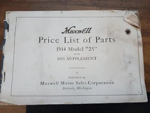 1914 Ford Model 25 w/ 1915 Supplement Original Parts & Prices Manual - Picture 1 of 3