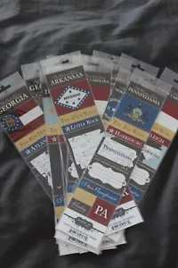 NUOVO Scrapbook Personalizzato State Stickers Scrapbooking U SCEGLI INDIVIDUALE - Foto 1 di 7