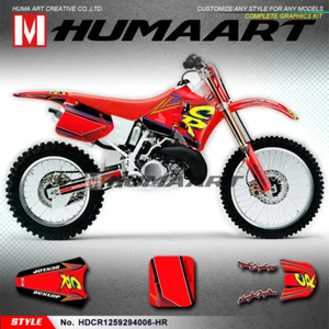 Dirt Bike Complete Stickers Decals Graphics Kit for CR 125 250 1992 1993 1994 - Bild 1 von 17