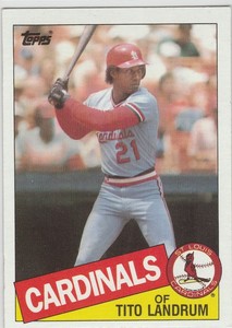 1985 topps #33 Tito Landrum CARDINALS