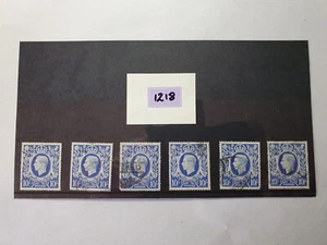 GB 6 x KGVI 1942 10/- DIEZ CHELINES ULTRAMARINO, SG478b usado #1218 - Imagen 1 de 1