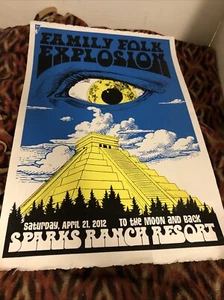 Family Folk Explosion Sparks Ranch Resort 2012 Festival Poster Original UTLTRN - Bild 1 von 8