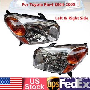 For 2004-2005 Toyota RAV4 Left & Right Headlights Halogen A Pair Headlamps LH+RH - Picture 1 of 15