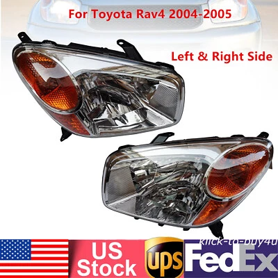 Faróis halogênio A par de faróis LH+RH esquerda e direita Toyota RAV4 2004-2005 - Imagem 1 de 4