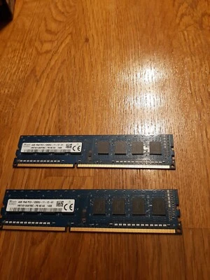 SK HYNIX (2 x 4GB) 1Rx8 PC3-12800U 11-12-A1 - RAM Memory - HMT451U6AFR8C-PB  - Image 1 of 2