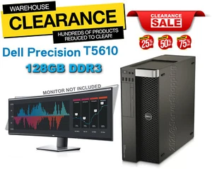 16-CORE DUAL XEON DELL T5610 2x 2687Wv2 128GB RAM  960GB SSD  4TB HDD WIN 11 PRO - Picture 1 of 12