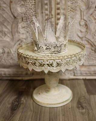 Antiqued Chippy Paint Mesh Crown