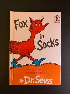 Vintage Dr. Suess Fox In Socks Hardcover In Perfect Condition - Foto 1 di 7
