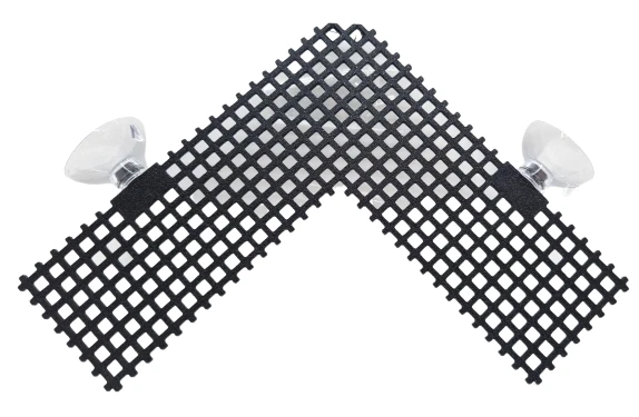 Moosgitter Ecke 15x15x5cm schwarz (Aquarium Aquasacping Moos Pflanzen Garnelen)