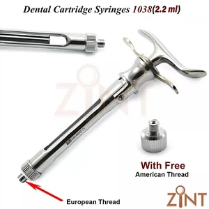 Jeringa de cartucho dental autoaspirada 2,2 ml clásico laboratorio quirúrgico aspirante CE - Imagen 1 de 4