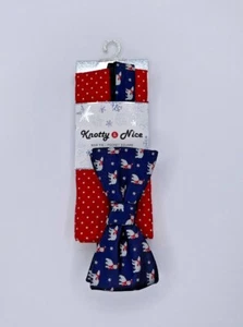 Knotty & Nice Bow Tie and Pocket Square Set Polar Bears Polka Dot Holiday Gift - Picture 1 of 6
