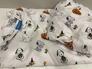 Twin Bettwäsche Set Halloween Snoopy Peanuts Berkshire unbenutzt Bett Stoff 66" x 96" - Bild 1 von 1