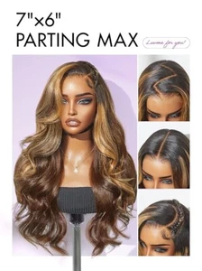 LUVME HAIR 7x6 HD Lace All-Day Comfort Wig color Glueless 22 Inches Mix Brown - Picture 1 of 8