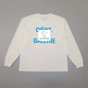 GOTOFREE 25SS LONG SLEEVE FRENCH T SHIRT HIPHOP CALIFORNIA YELLOW COTTON TOP TEE - Picture 1 of 9