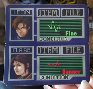 Resident Evil 2 Sticker, Leon Kennedy, Vinyl, Funny, Game, Gaming, Pixel Art - Picture 1 of 4