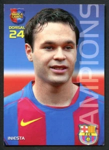 2004 Panini Megacracks Barcelona Andres Iniesta #33 Campeon - Bild 1 von 2