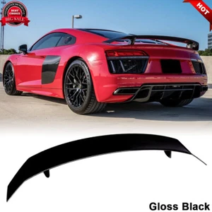 For AUDI R8 V10 Gen 2 Coupe 2016-2019 Gloss Black Rear Trunk Spoiler Racing Wing - Imagen 1 de 12