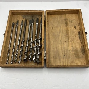 Vintage Auger Drill Brace Bit Lot Of 8 The Irwin Bits - Picture 1 of 7