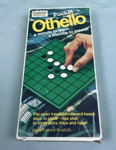 Vintage Gabriel Pocket Othello Travel Sized Game Two-Player Vacation Complete - Picture 1 of 8