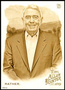 Dan Rather 2019 Allen and Ginter 5x7 Gold #174 /10