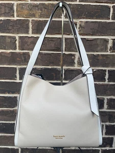 NWT $398 Kate Spade Knott Leather Large Shoulder Bag Mountain Pass Multi ivory - Picture 1 of 4