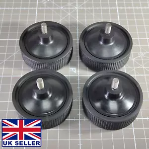 All Black Turntable Insulator Foot/Feet X4 for Technics SL1200/1210 MK2 MK7 - Picture 1 of 9