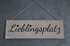 Shabby Chic Schild "Lieblingsplatz" aus Holz 30 x 10 cm
