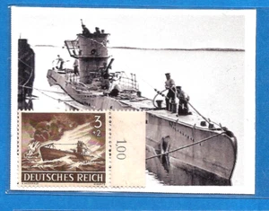 U BOAT 1943 Nazi Germany 3rd Third Reich War Hero submarine in action stamp MNH - Picture 1 of 1