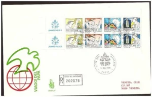 FDC Venetia Club Vatican 1984 - Travel Del Papa Booklet Viaggiata Racc - Picture 1 of 1