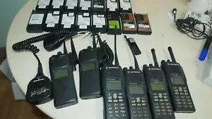 4x Motorola HT1550-XLS Handie-Talkie Radios & 2x XTS2500 & 16 Batteries - Picture 1 of 16