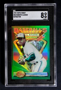 ROBERTO ALOMAR 1993 FINEST REFRACTOR SGC 8 NM-MT ALL-STAR CARD #88 BLUE JAYS HOF - Picture 1 of 2