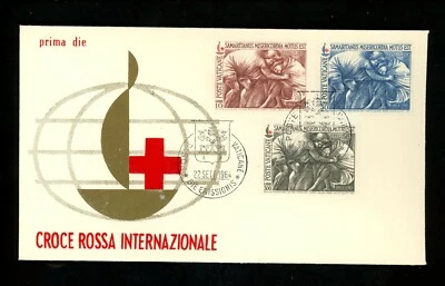 Postal History Vatican City FDC #392-394 Red Cross Centennial 1964 - Image 1 of 2