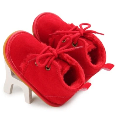 Baby мальчика девочки снег ботинки зимние теплые туфли ребенка ясельного возраста младенца шнурует вверх ботинок - Изображение 1 из 4