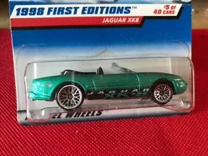 1997 Hot Wheels 1998 First Edition #5 Green Jaguar XK8 Collector #639 B544 - Picture 1 of 7