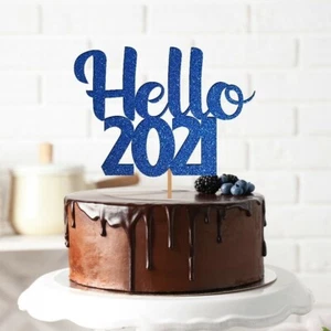 Hello 2026 Cake Topper New Years Eve Decoration Party Table Centrepieces Bunting - Picture 1 of 3